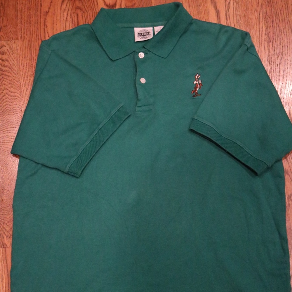 Vintage 1994 Looney Tunes Wile E. Coyote Polo 🔥💨